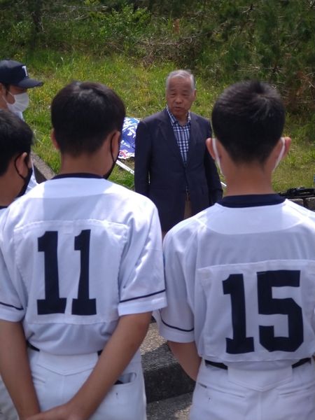 令和4年6月12日　第46回日本リトルシニア野球選手権東北大会楽天イーグルスCUPが開催され、山形県尾花沢市総合球場に応援に駆け付けました。