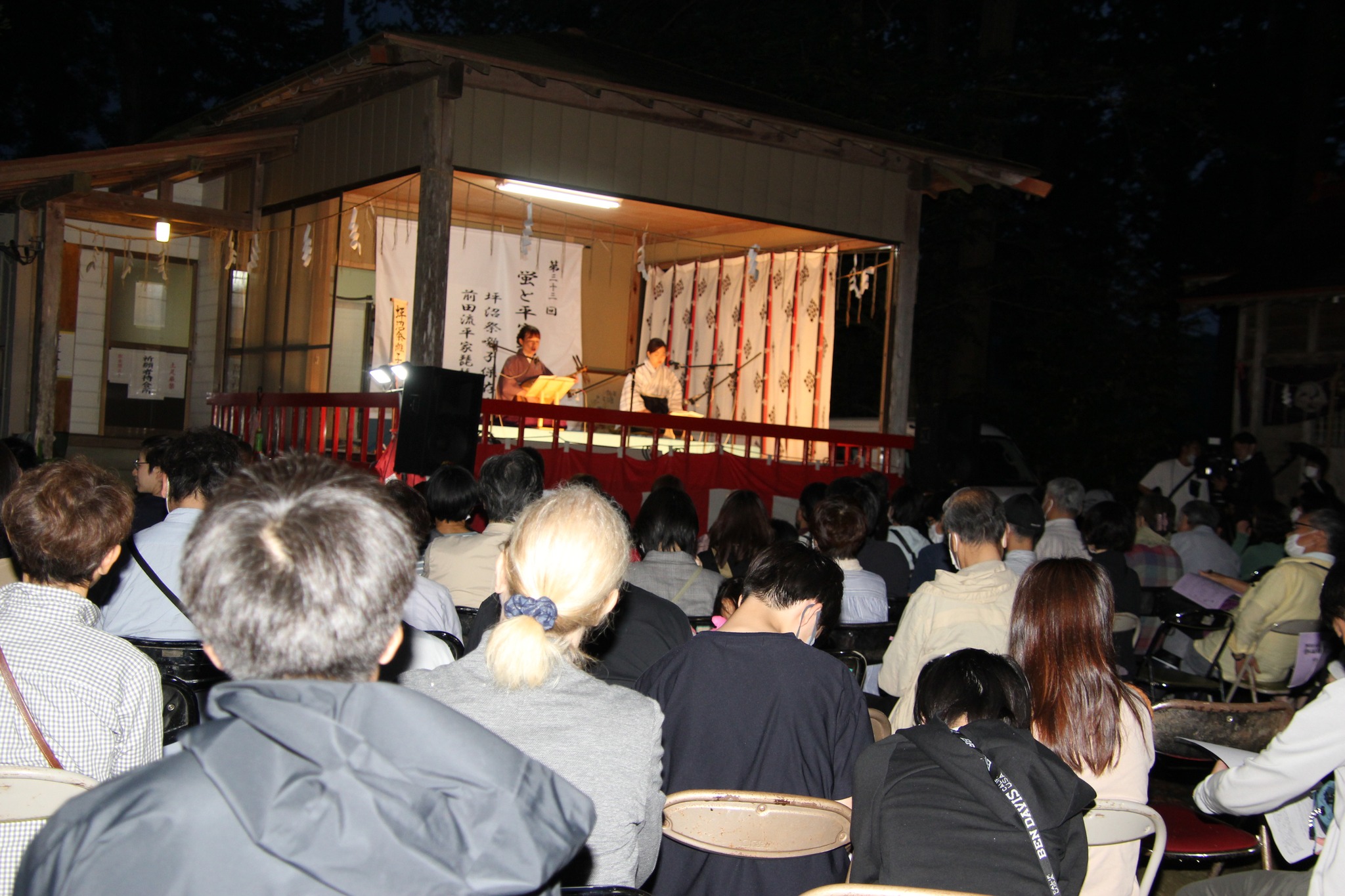 令和５年６月２４日、坪沼神社にて「第３３回蛍と平家琵琶の夕べ」が開催され、ご挨拶させていただきました。