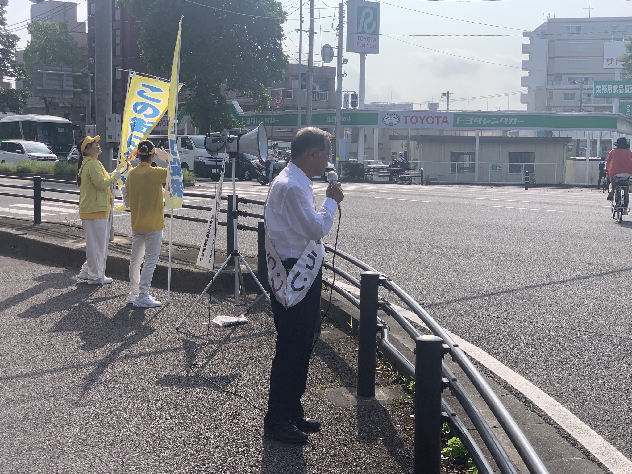 仙台市議会議員選挙４日目、今日も朝から街頭演説を西多賀地区、南仙台地区にておこないました。