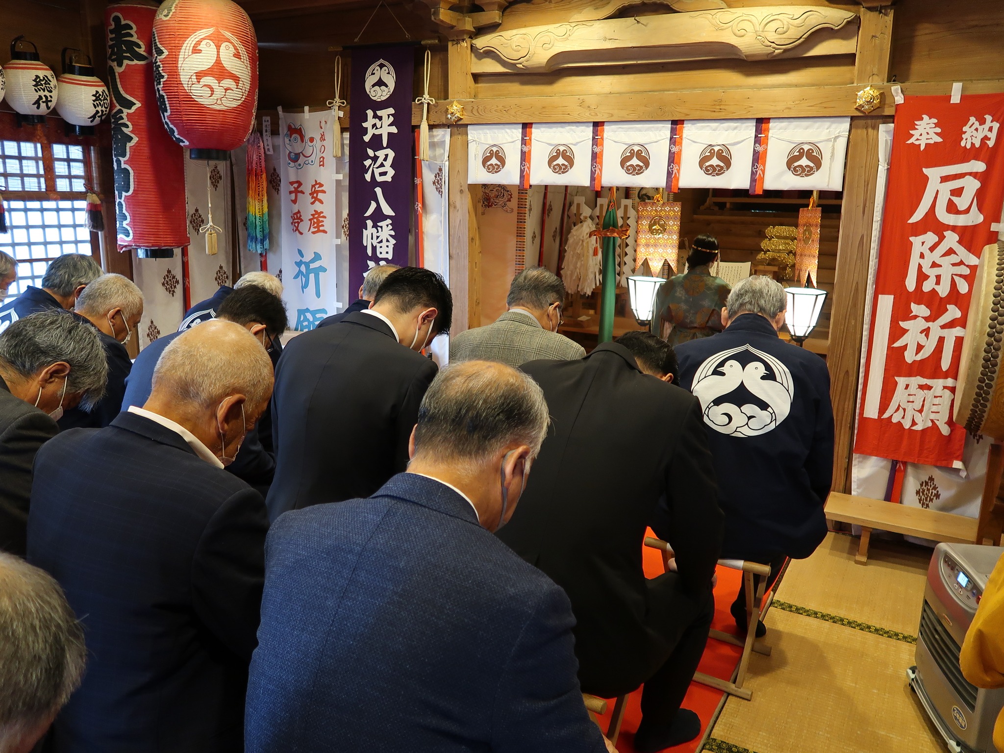 令和５年１１月２３日　坪沼神社新嘗祭が挙行され出席いたしました。